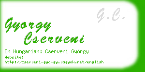 gyorgy cserveni business card